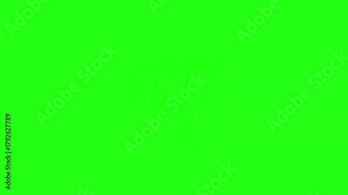 Dynamic black fist symbol animates on vibrant green screen background, conveying power, strength, and breakthrough moments for impactful video projects.