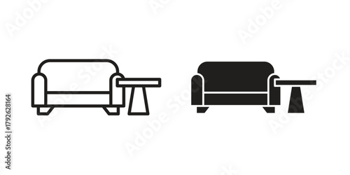 Lounge icon logo design element. minimalist style icons