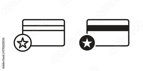 Loyalty card icon logo design element. minimalist style icons
