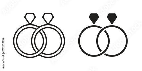 Marriage icon logo design element. minimalist style icons