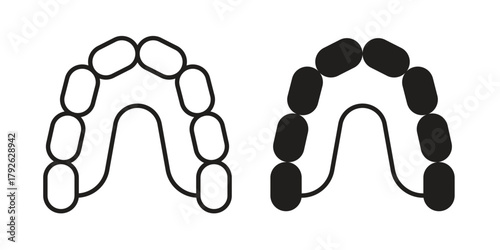 Maxilla icon logo design element. minimalist style icons