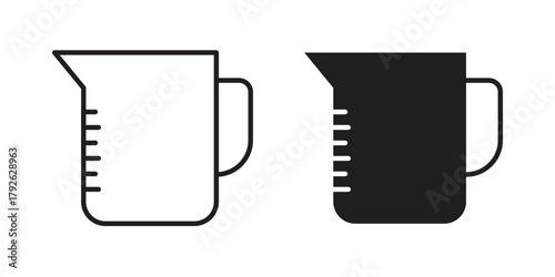 Measuring cup icon logo design element. minimalist style icons