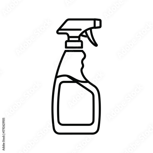 Illustration of a spray bottle for cleaning products, perfect for hygiene concepts