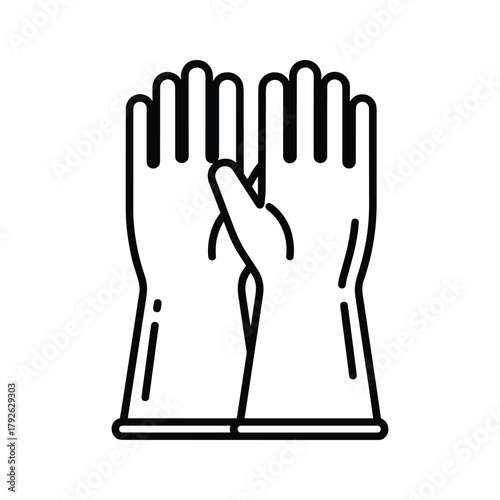Illustration of cleaning gloves, perfect for hygiene and protection concepts