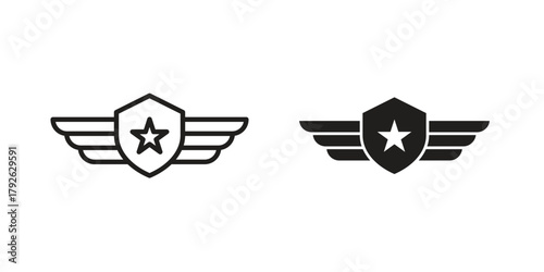 Militar Insignia icon logo design element. minimalist style icons