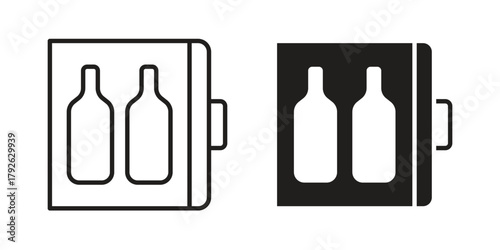 Minibar icon logo design element. minimalist style icons