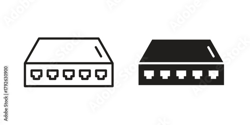Network switch icon logo design element. minimalist style icons