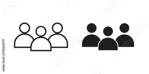 people icon logo design element. minimalist style icons