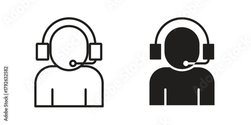 Personal assistant icon logo design element. minimalist style icons