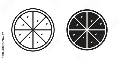 Pizza icon logo design element. minimalist style icons
