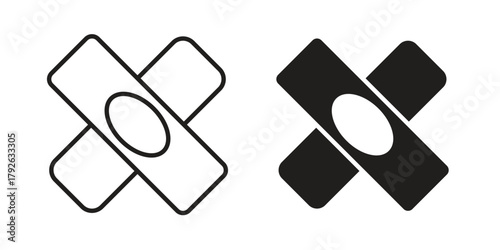 Plaster icon logo design element. minimalist style icons