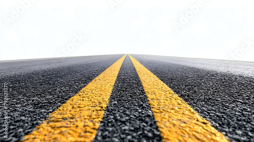 yellow line on asphalt