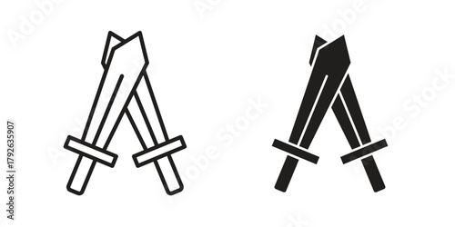 Role playing game icon logo design element. minimalist style icons