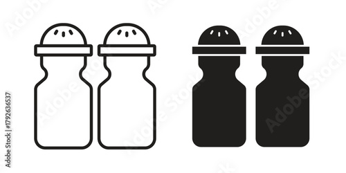 Salt and pepper icon logo design element. minimalist style icons