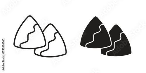 Samosa icon logo design element. minimalist style icons