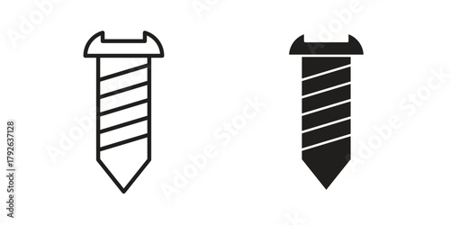 Screw icon logo design element. minimalist style icons