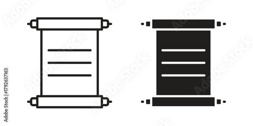 Scrolls icon logo design element. minimalist style icons