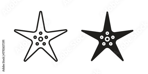 Sea star icon logo design element. minimalist style icons