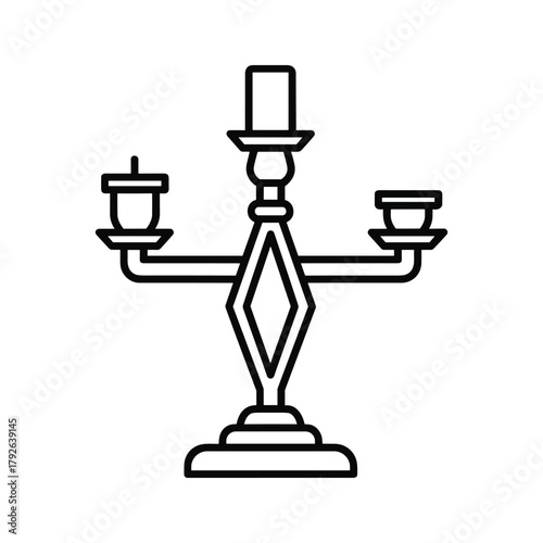 Elegant candelabra with three arms