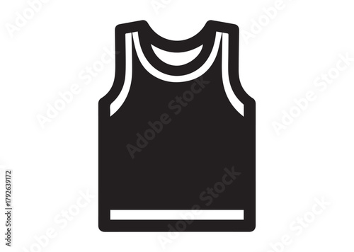 Tank shirt icon, Tank shirt silhouette vector