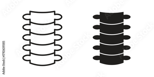Spinal column icon logo design element. minimalist style icons