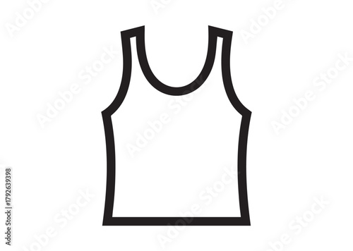 Tank shirt icon, Tank shirt silhouette vector
