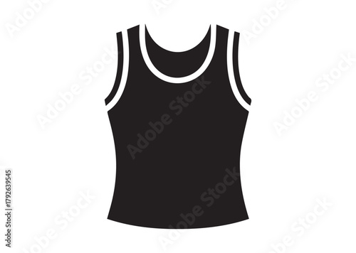 Tank shirt icon, Tank shirt silhouette vector