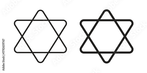 Star of David icon logo design element. minimalist style icons