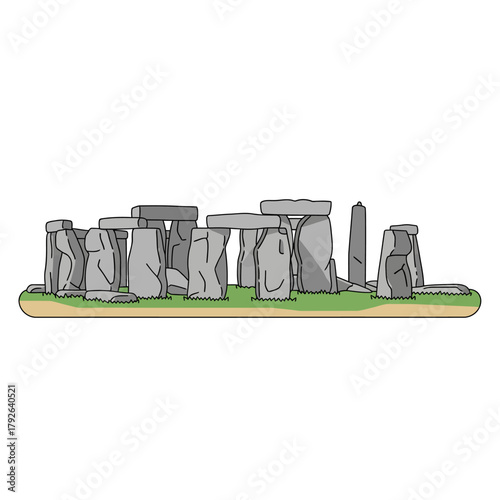 Stonehenge England Vector Illustration