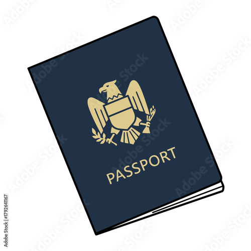 Passport Icon Illustration