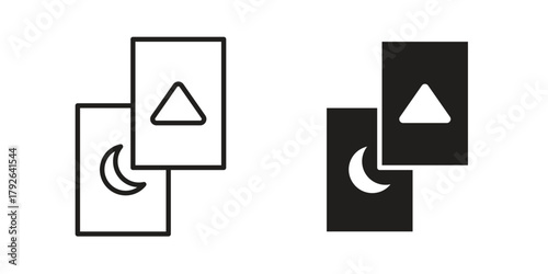 Tarot icon logo design element. minimalist style icons