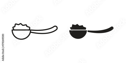 Teaspoon icon logo design element. minimalist style icons