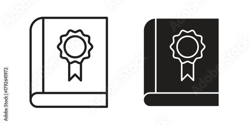 Thesis icon logo design element. minimalist style icons