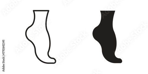 Tiptoe feet icon logo design element. minimalist style icons