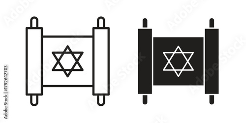 Torah icon logo design element. minimalist style icons