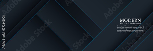 Illustration vector graphic of abstract background black and blue color with blue line modern. suit for media design