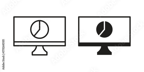 Visualization icon logo design element. minimalist style icons