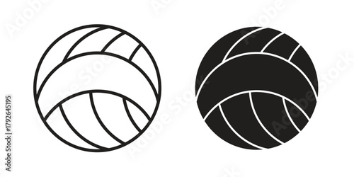 Volleyball ball icon logo design element. minimalist style icons
