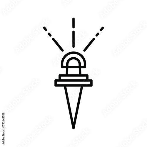 Garden sprinkler head icon