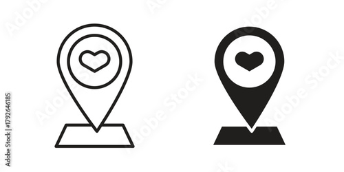 Wedding Location icon logo design element. minimalist style icons