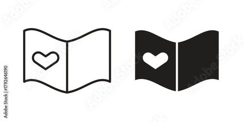 Wedding album icon logo design element. minimalist style icons