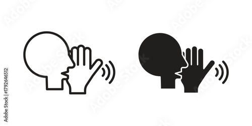 Whisper icon logo design element. minimalist style icons