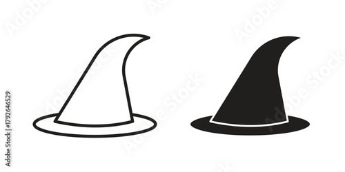 Witch hat icon logo design element. minimalist style icons