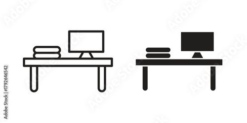 Workspace icon logo design element. minimalist style icons