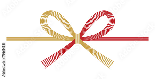Gold and Red Mizuhiki Knot – Japanese Celebration Ornament for New Year and Festive Events