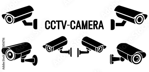 CCTV Camera icon set vector illustration, Vector illustration of a surveillance camera icon set sign symbol for security design and business tool.