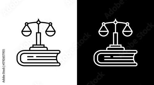 Statute  White Icon Set Design