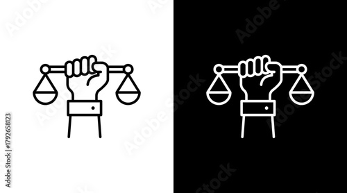 Civil Rights  White Icon Set Design