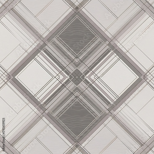 Modern Geometric Minimalist Hijab Pattern in Neutral Tones