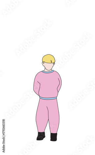 Little Boy, Illustration Portraits Outline Colors - Characters SVG 